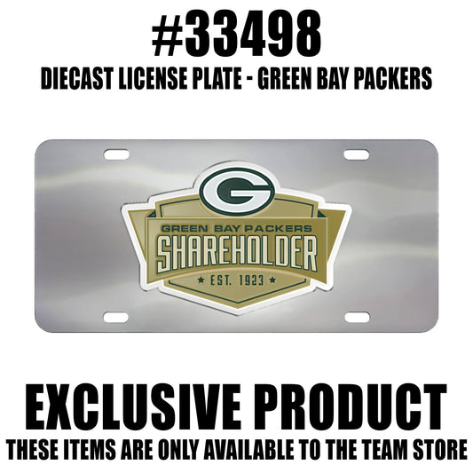 NFL - Green Bay Packers Chrome Diecast License Plate