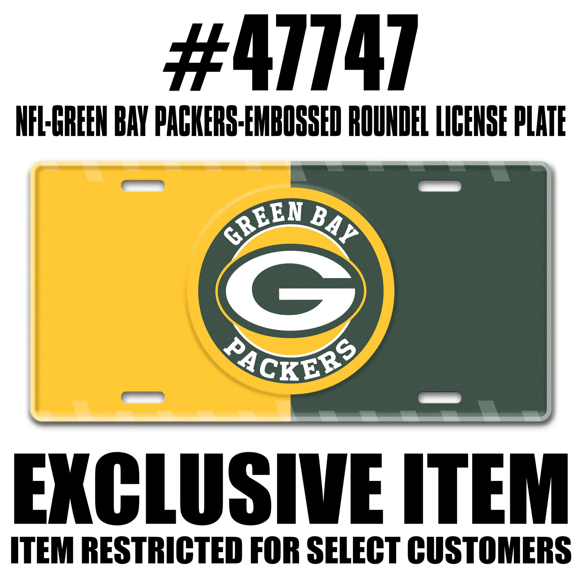 NFL - Green Bay Packers Embossed Roundel License Plate