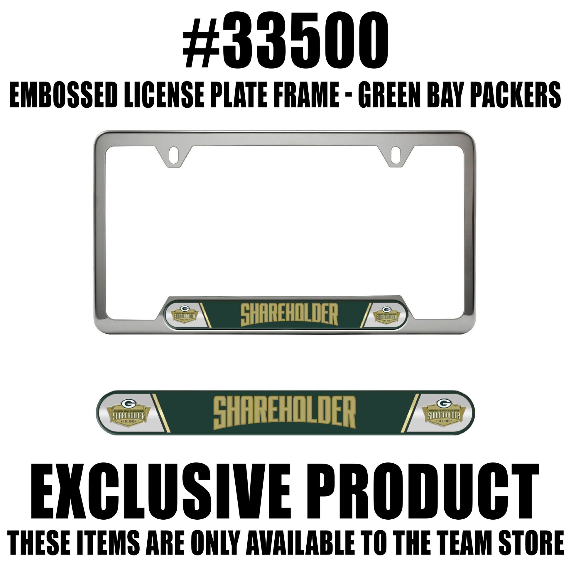 NFL - Green Bay Packers Embossed License Plate Frame