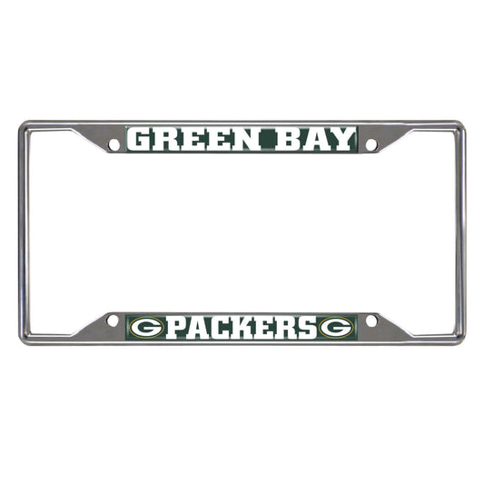 Green Bay Packers Chrome License Plate Frame