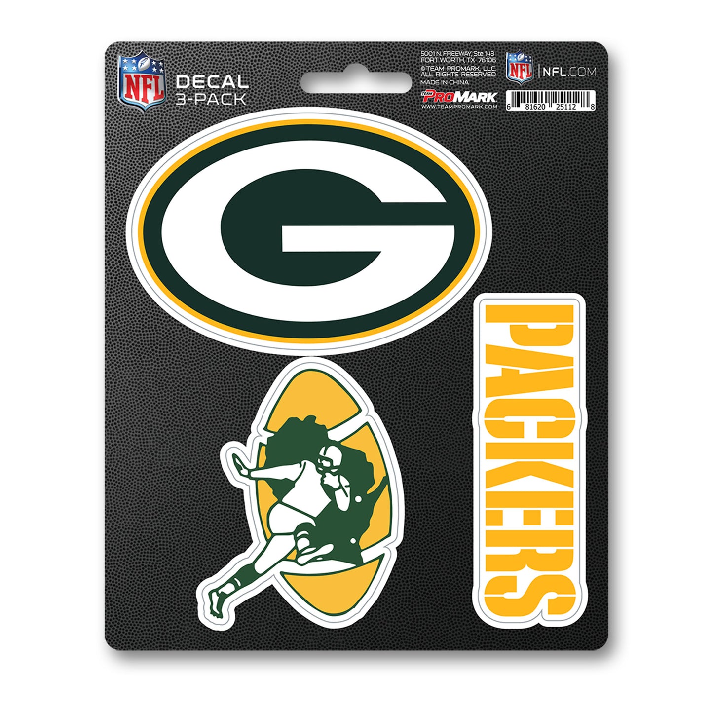 NFL - Green Bay Packers Decal 3-pk