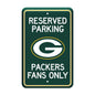 Green Bay Packers Metal Parking Sign 18x12