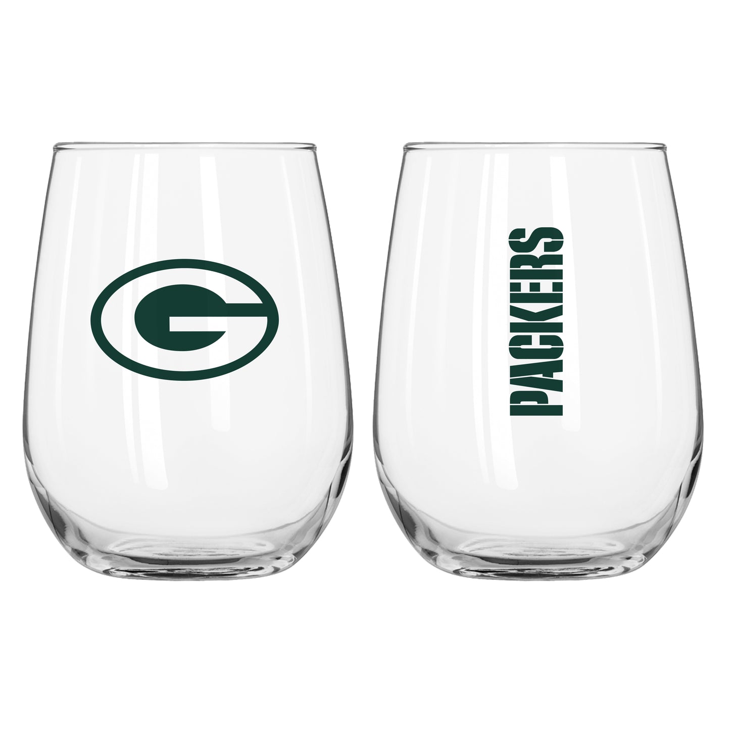 Green Bay Packers 16oz Gameday Curved Beverage Glass