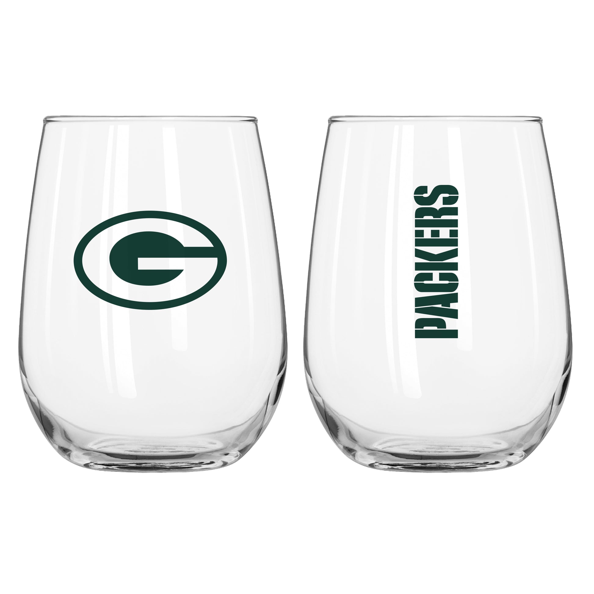 Green Bay Packers 16oz Gameday Curved Beverage Glass