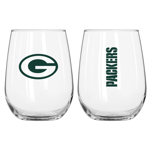 Green Bay Packers 16oz Gameday Curved Beverage Glass