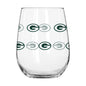 Green Bay Packers 16oz Block Glass Curved Beverage