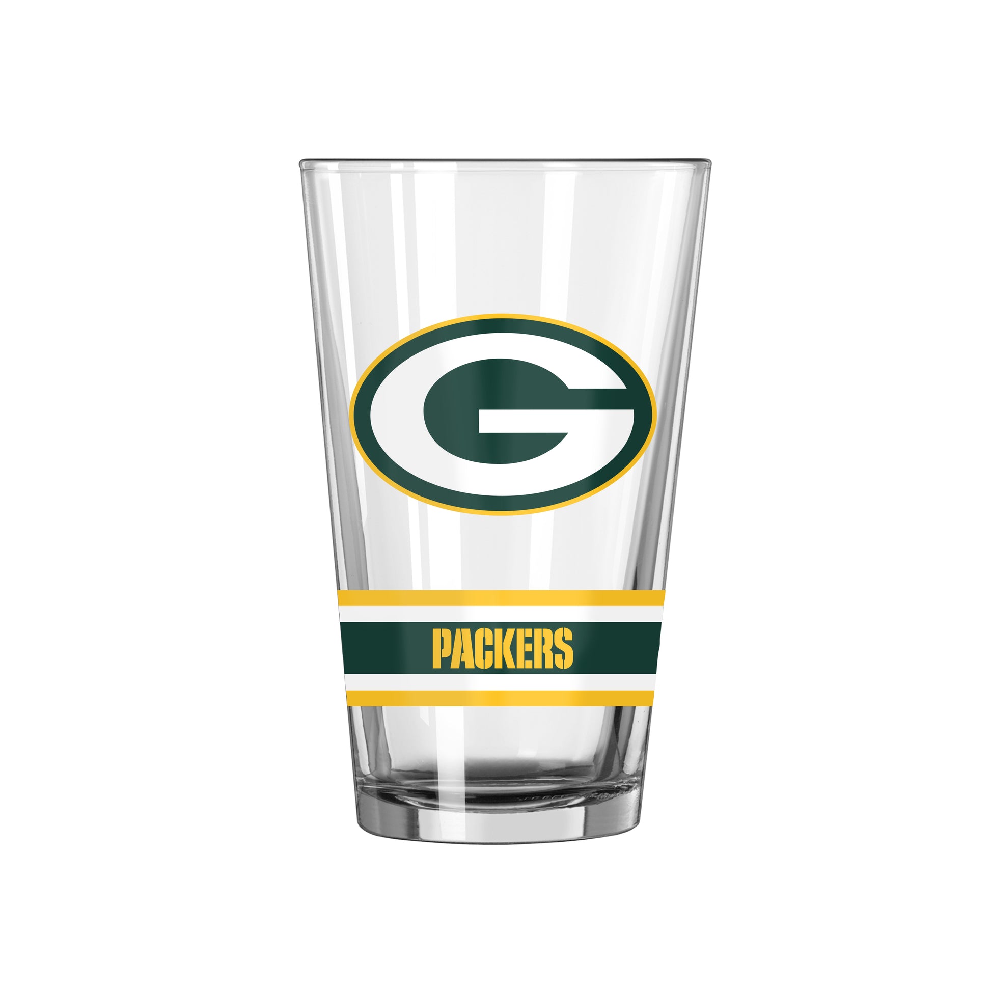 Green Bay Packers 16oz Gameday Stripe Pint Glass