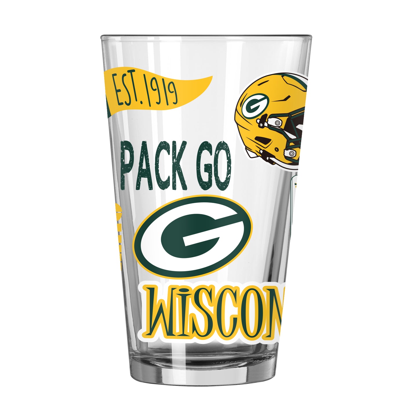 Green Bay Packers 16oz Native Pint Glass