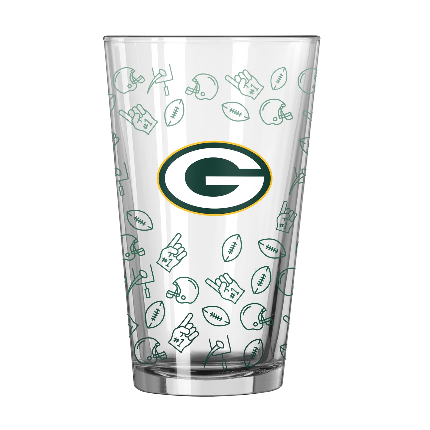 Green Bay Packers 16oz Ombre Playmaker Pint Glass