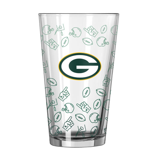 Green Bay Packers 16oz Ombre Playmaker Pint Glass