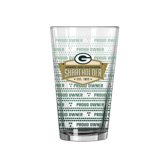Green Bay Packers 16oz Proud Owner Pint Glass