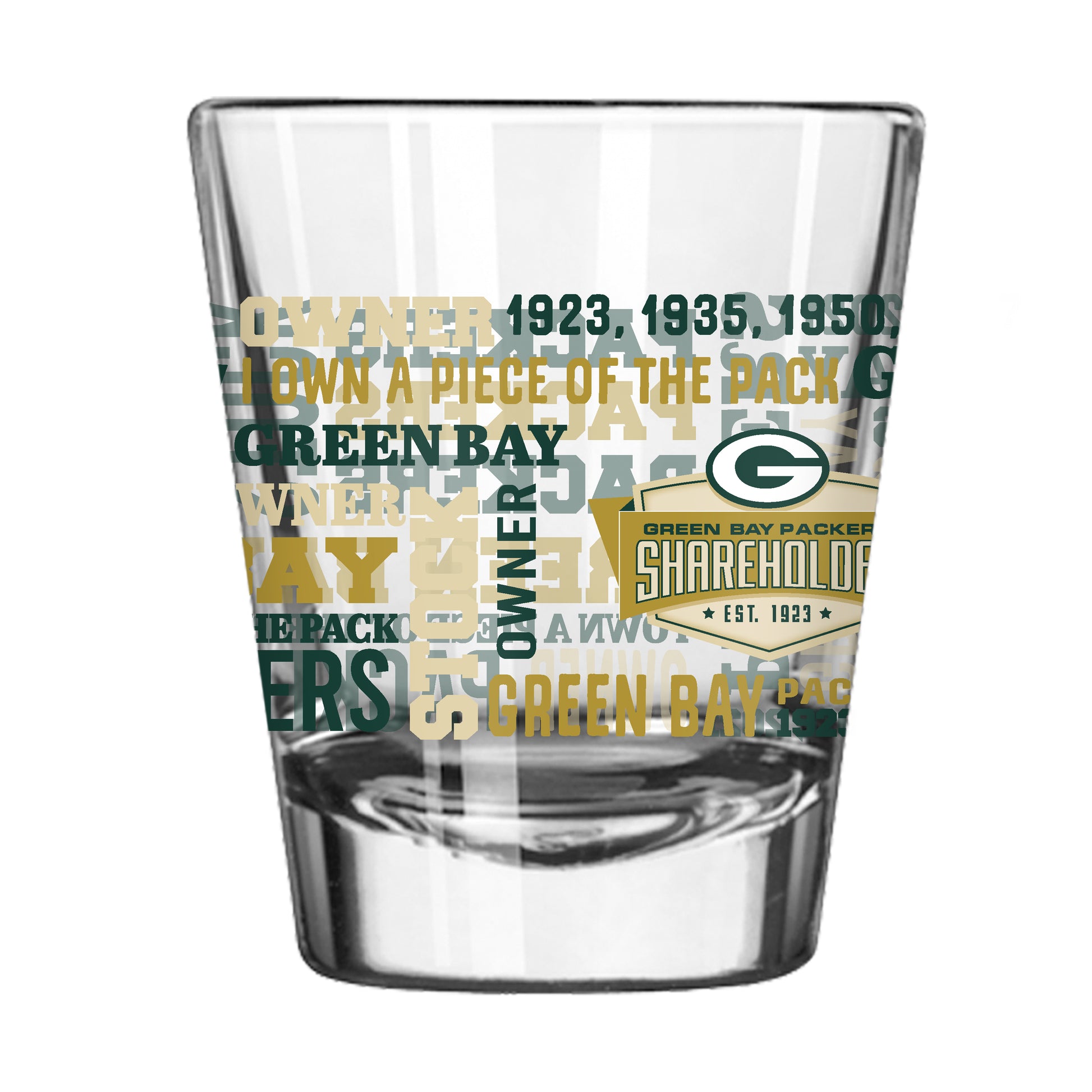 Green Bay Packers 2oz Shareholder Spirit Shot Glass