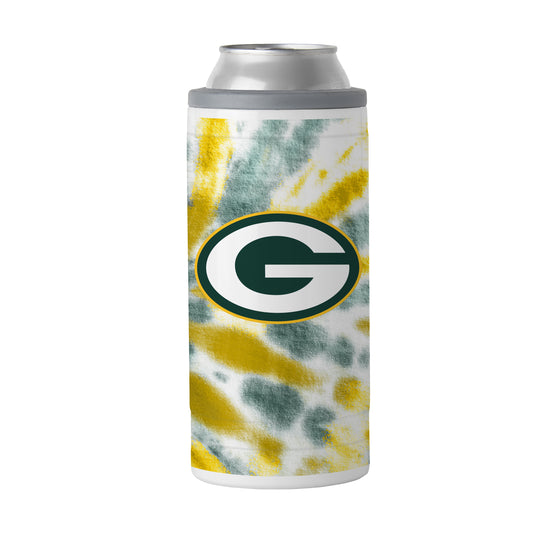 Green Bay Packers 12oz Tie Dye Slim Can Coolie