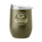 Green Bay Packers 16oz Badge Powder Coat Curved Beverage