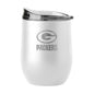 Green Bay Packers 16oz Etch White Powder Coat Curved Beverage