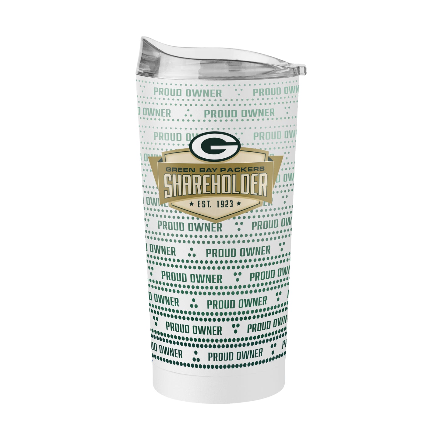 Green Bay Packers 20oz Proud Owner Powder Coat Tumbler
