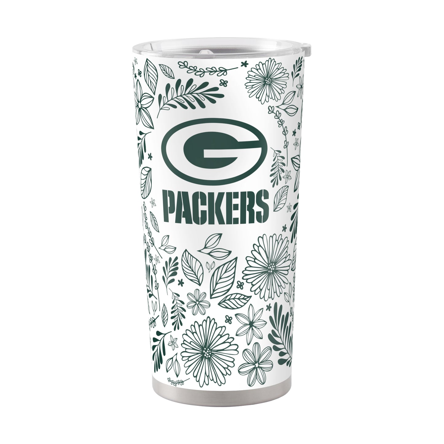 Green Bay Packers 20oz Botanical Stainless Steel Tumbler