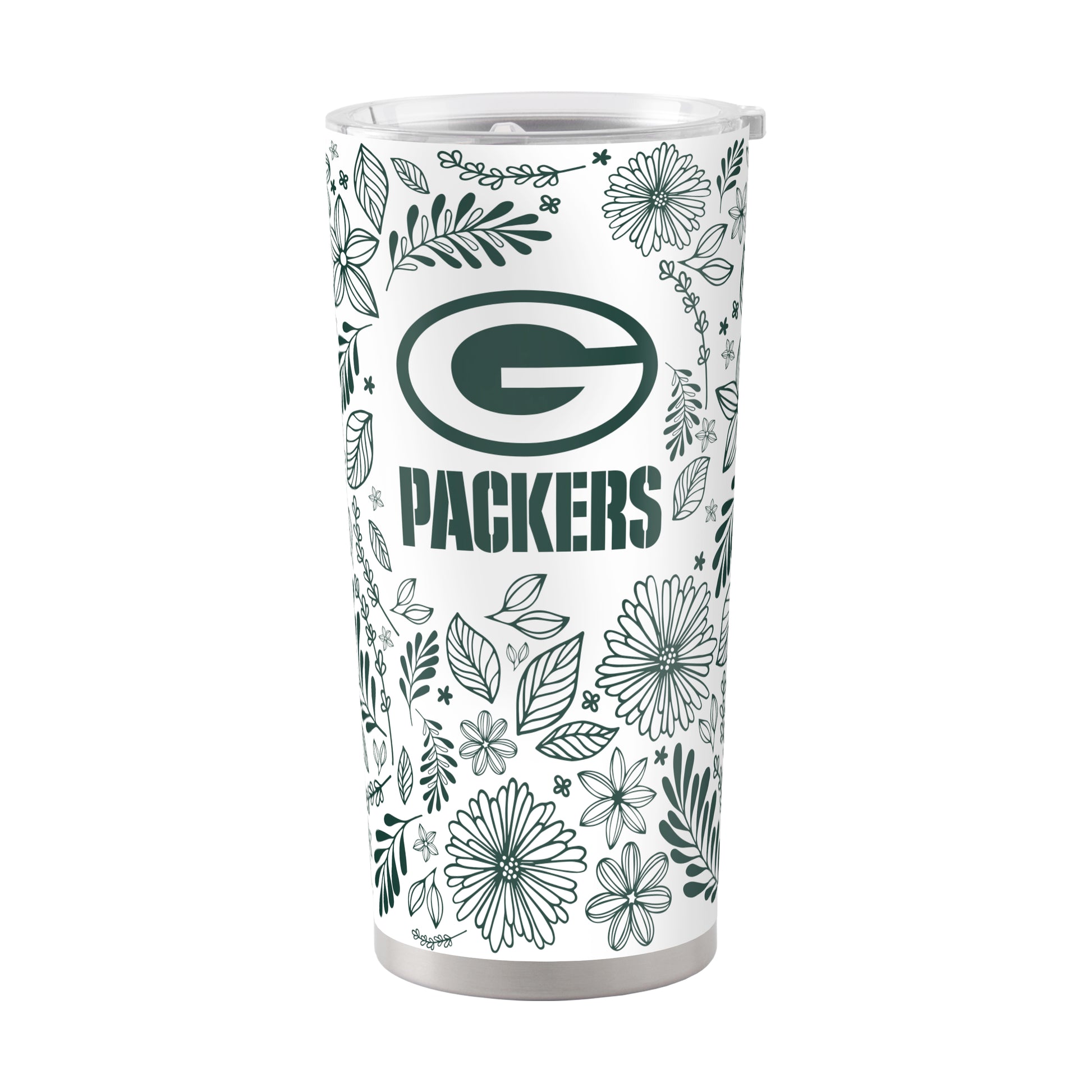 Green Bay Packers 20oz Botanical Stainless Steel Tumbler