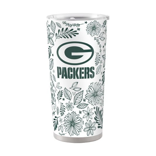 Green Bay Packers 20oz Botanical Stainless Steel Tumbler