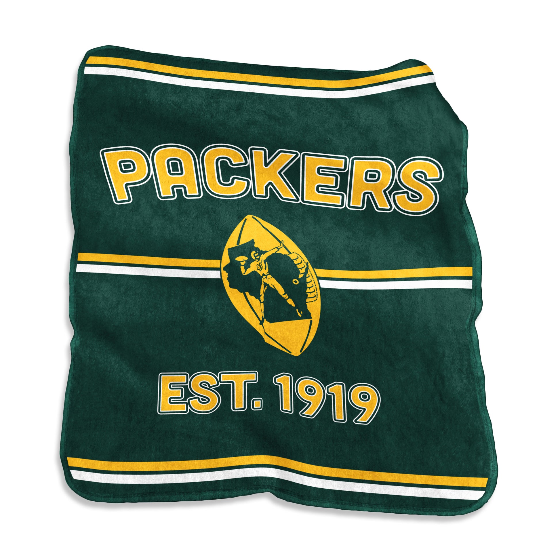 Green Bay Packers Vintage Raschel Rally House Throw