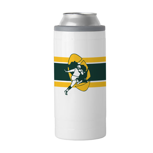 Green Bay Packers Throwback 12oz Stripe Slim Can Coolie