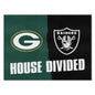 NFL House Divided Mat - Packers / Raiders