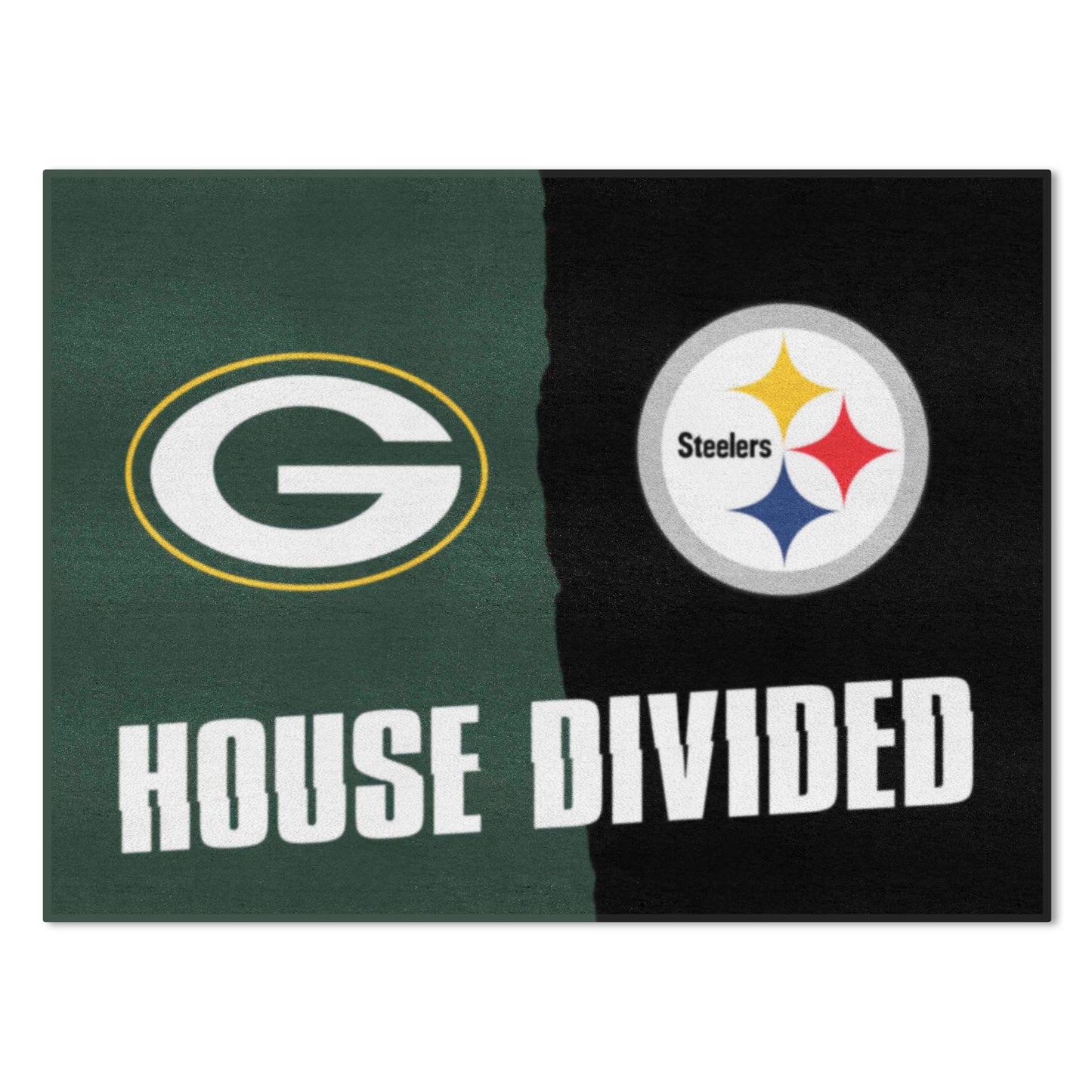NFL House Divided Mat - Packers / Steelers