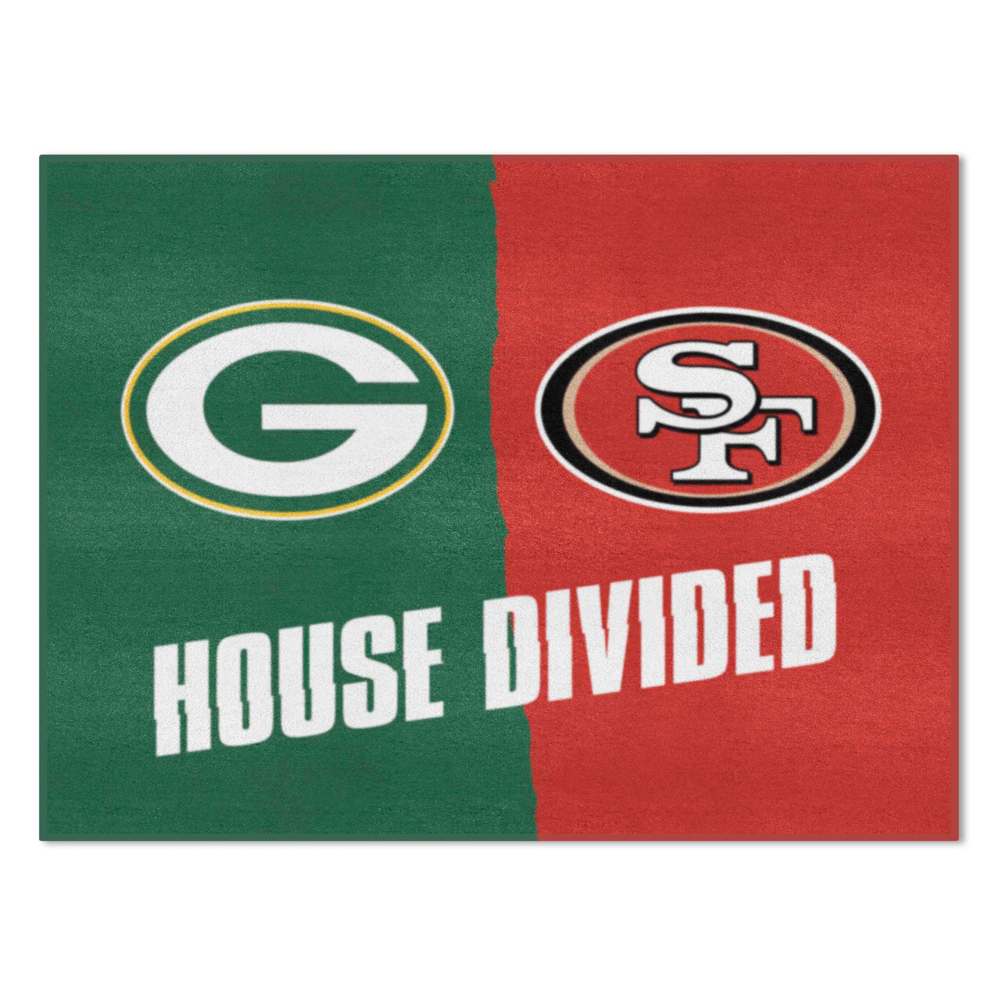 NFL House Divided Mat - Packers / 49ers