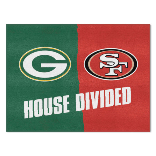 NFL House Divided Mat - Packers / 49ers