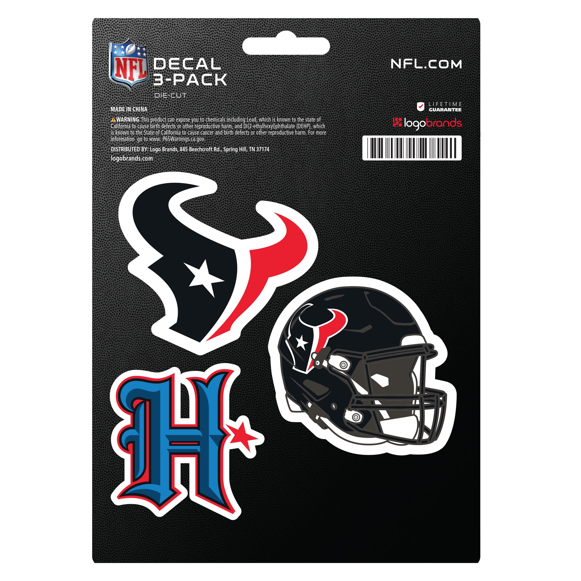 NFL - Houston Texans Decal 3-pk