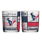 Houston Texans 12oz Quilted Stained Rocks Glass 2 Pck
