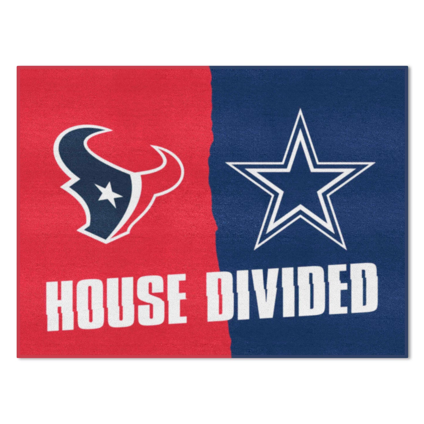 NFL House Divided Mat - Texans / Cowboys