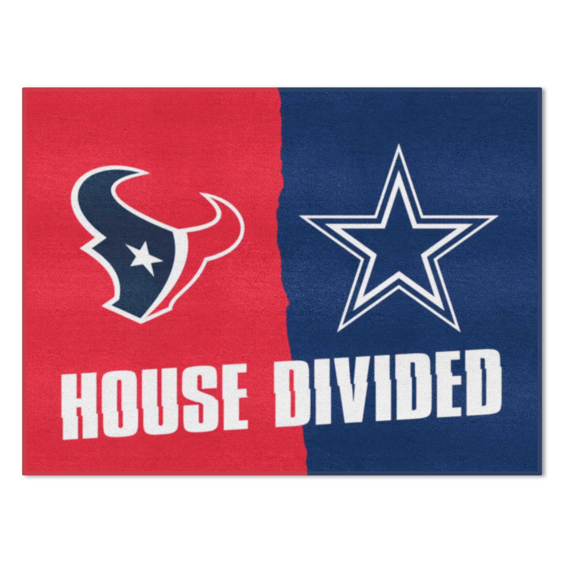 NFL House Divided Mat - Texans / Cowboys