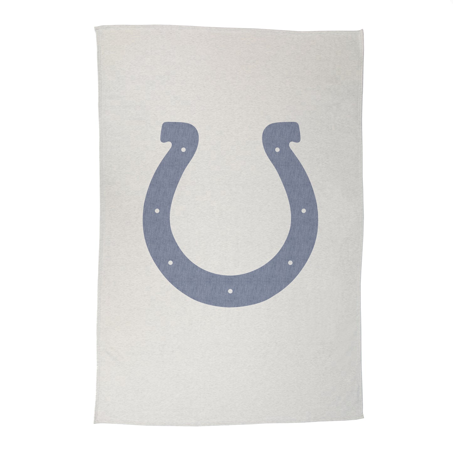 Indianapolis Colts Oversized Logo Sublimated Sweatshirt Blanket