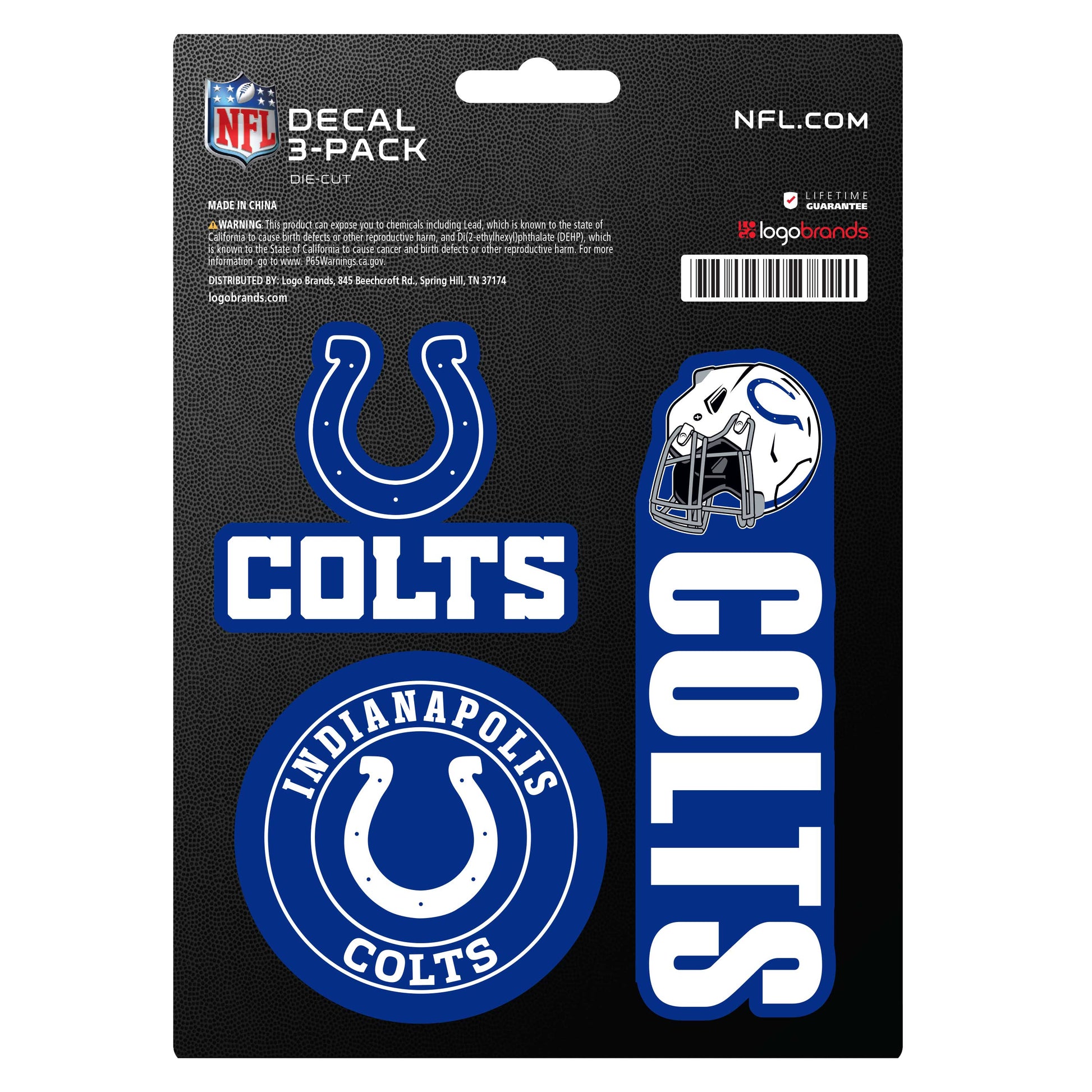 Indianapolis Colts Decal Stickers 3 Pack