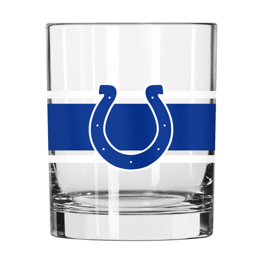 Indianapolis Colts 14oz Stripe Rocks Glass