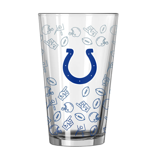 Indianapolis Colts 16oz Ombre Playmaker Pint Glass