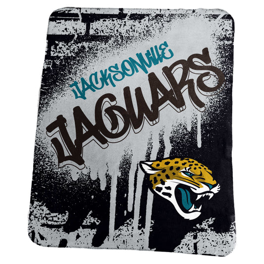 Jacksonville Jaguars Classic Graffiti Fleece Throw