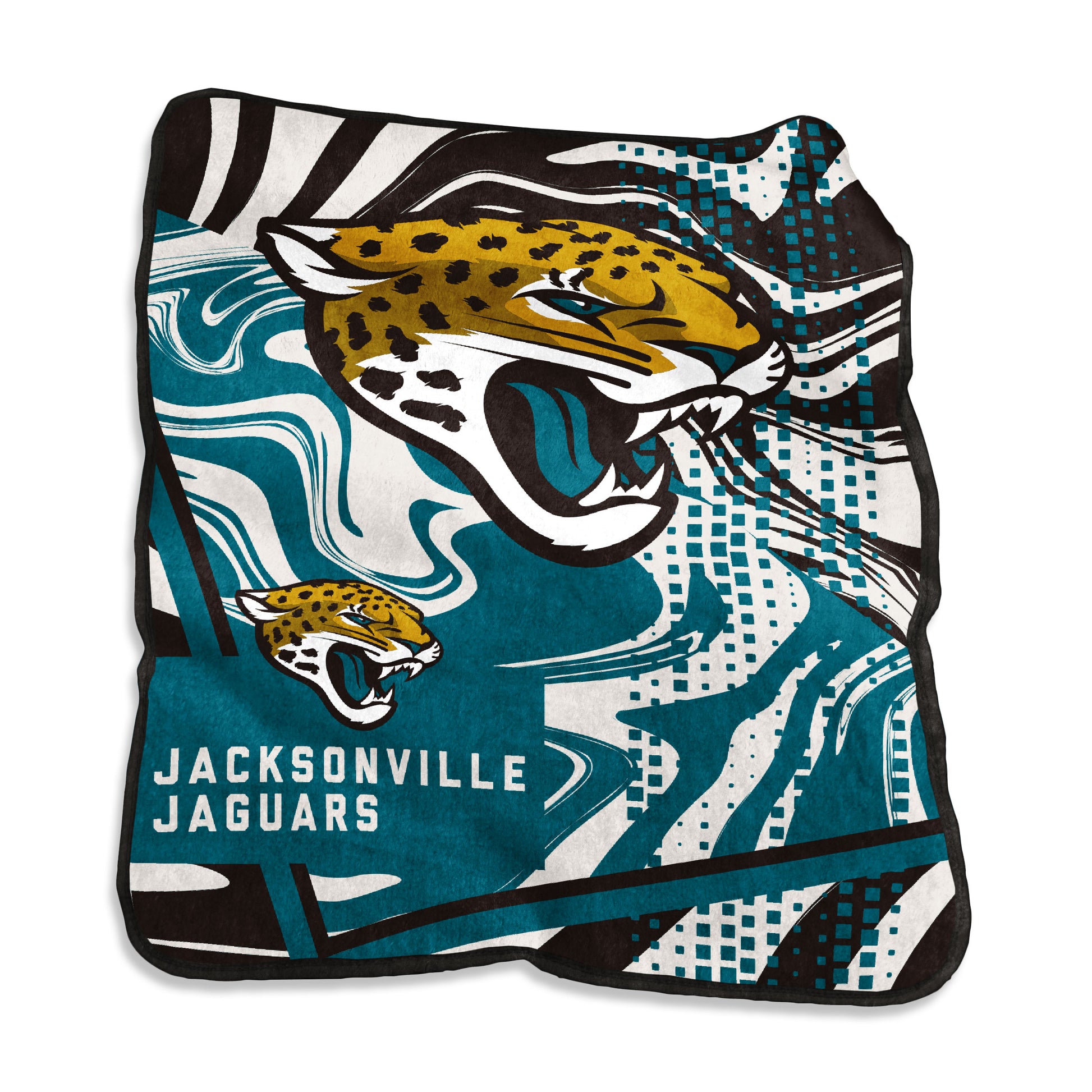 Jacksonville Jaguars Swirl Raschel Throw