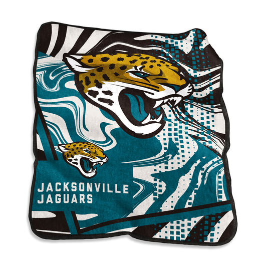 Jacksonville Jaguars Swirl Raschel Throw