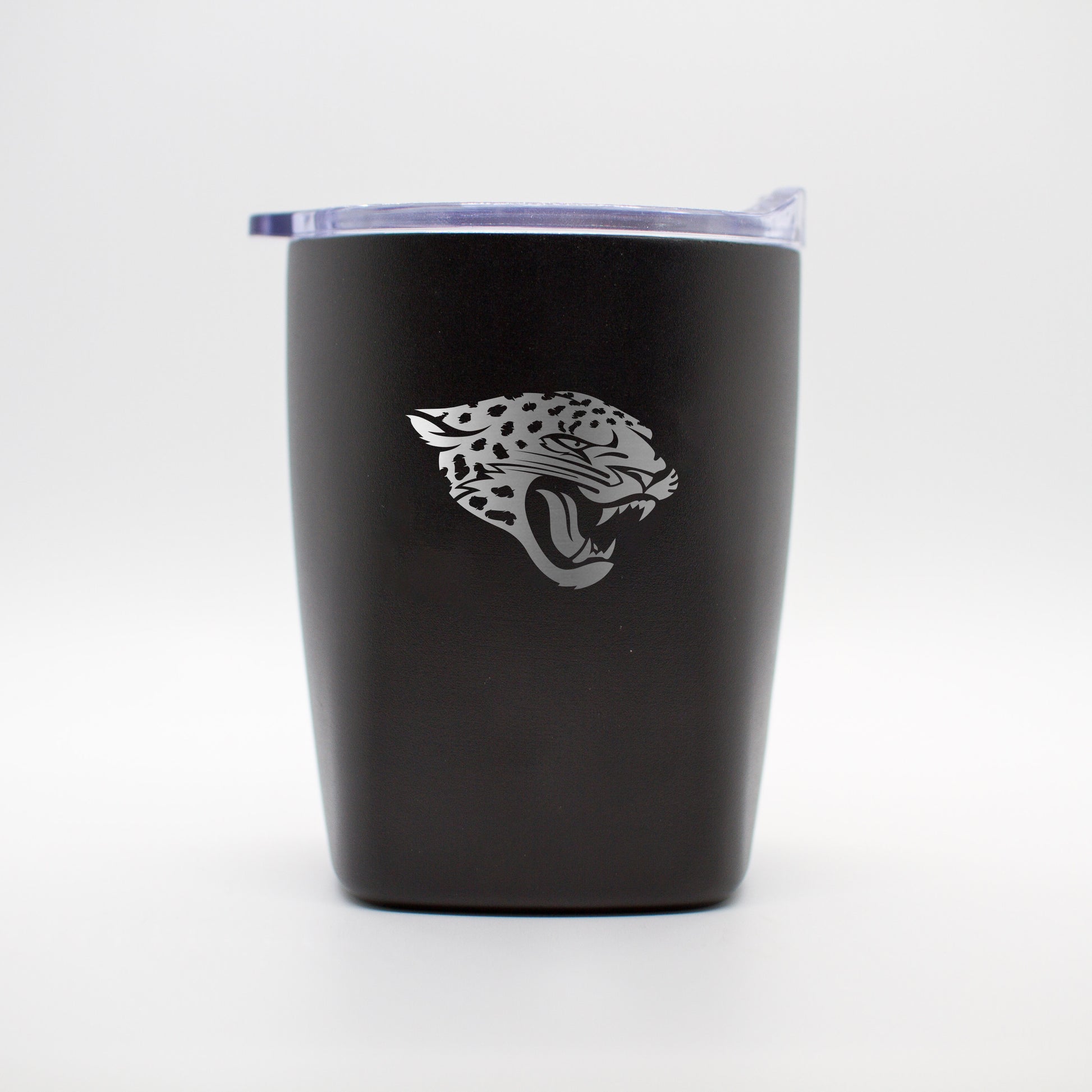 Jacksonville Jaguars 10oz Etch Black Powder Coat Rocks Tumbler