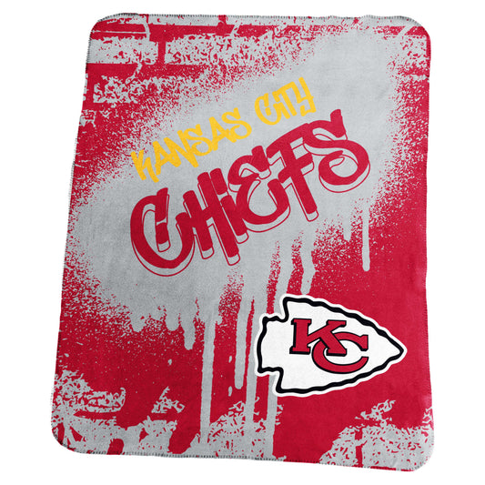 Kansas City Chiefs Classic Graffiti Fleece Throw