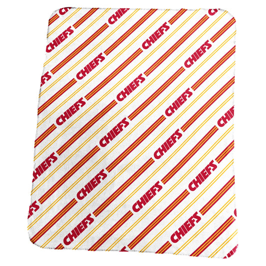 Kansas City Chiefs Classic Vertical Stripe Fleece Throw