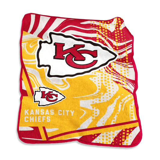 Kansas City Chiefs Swirl Raschel Throw