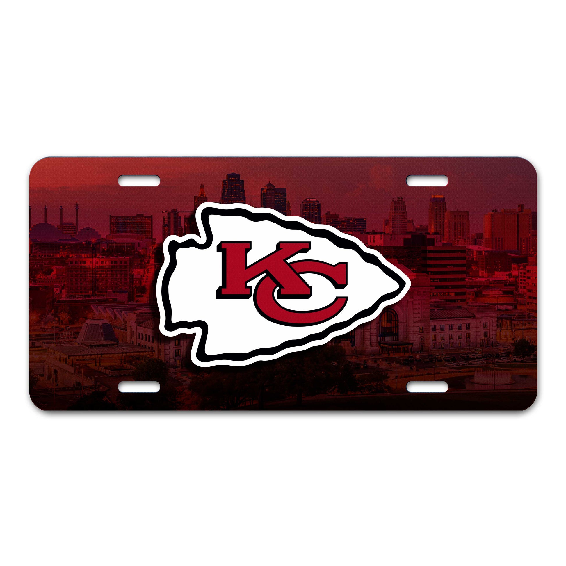 Kansas City Chiefs Flat Metal License Plate