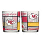 Kansas City Chiefs 12oz Quilted Stained Rocks Glass 2 Pck