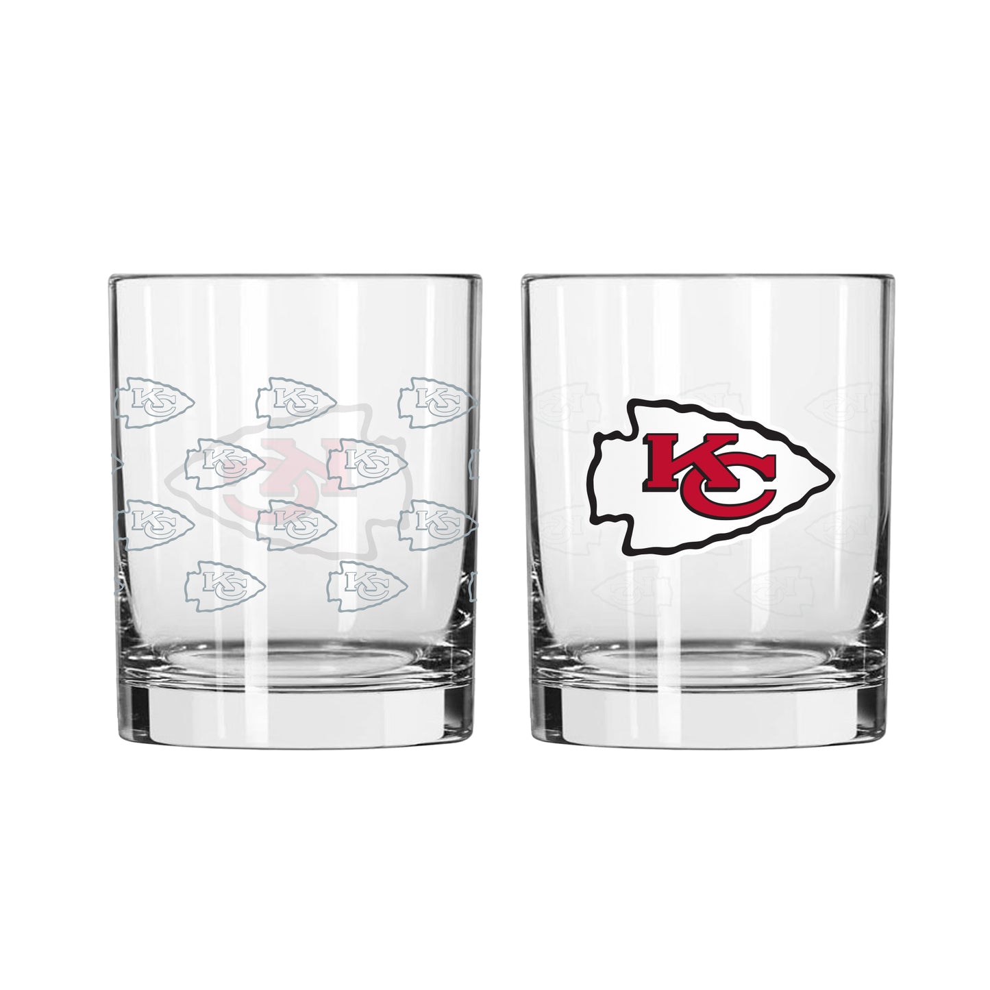 Kansas City Chiefs 14oz Satin Etch Rocks Glass