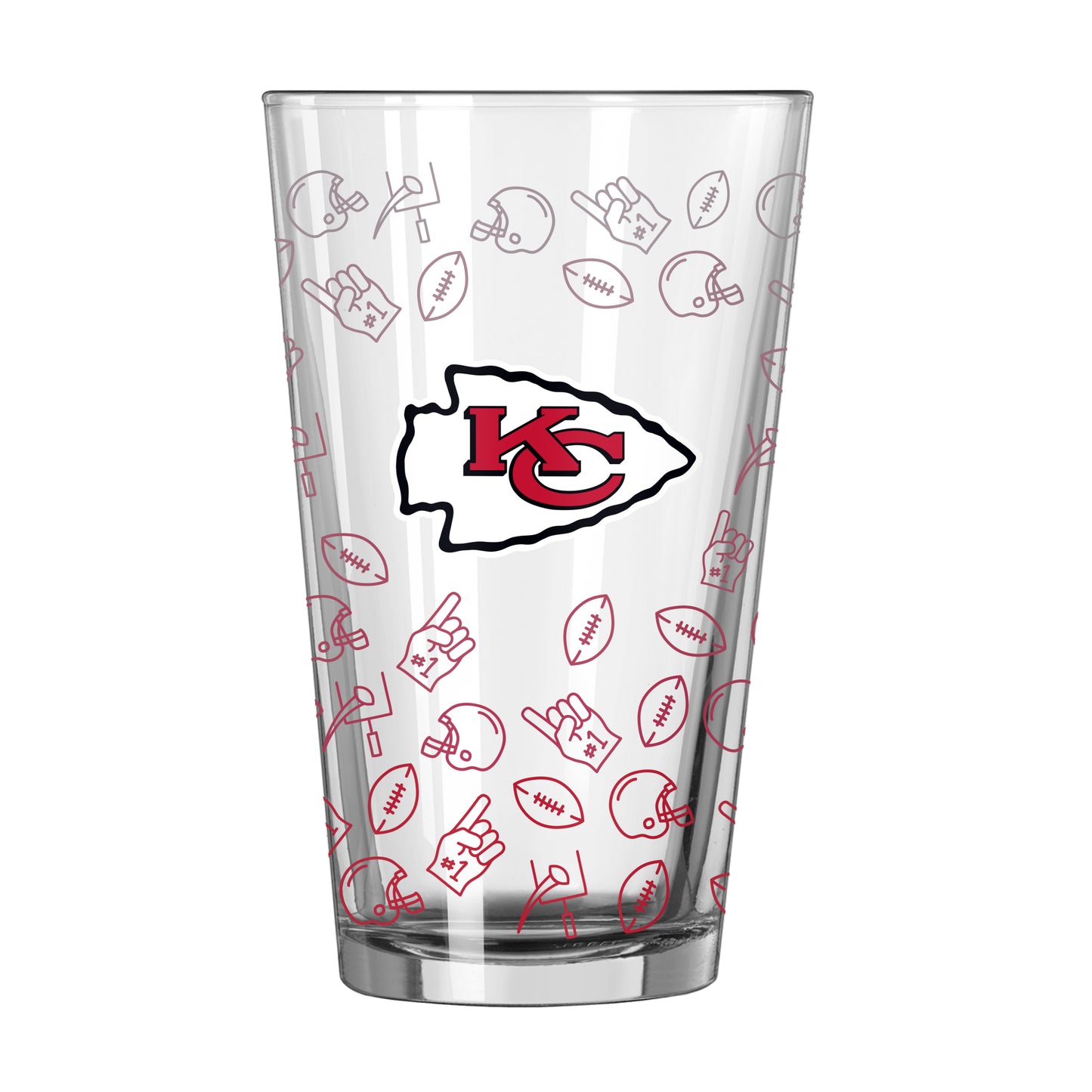 Kansas City Chiefs 16oz Ombre Playmaker Pint Glass
