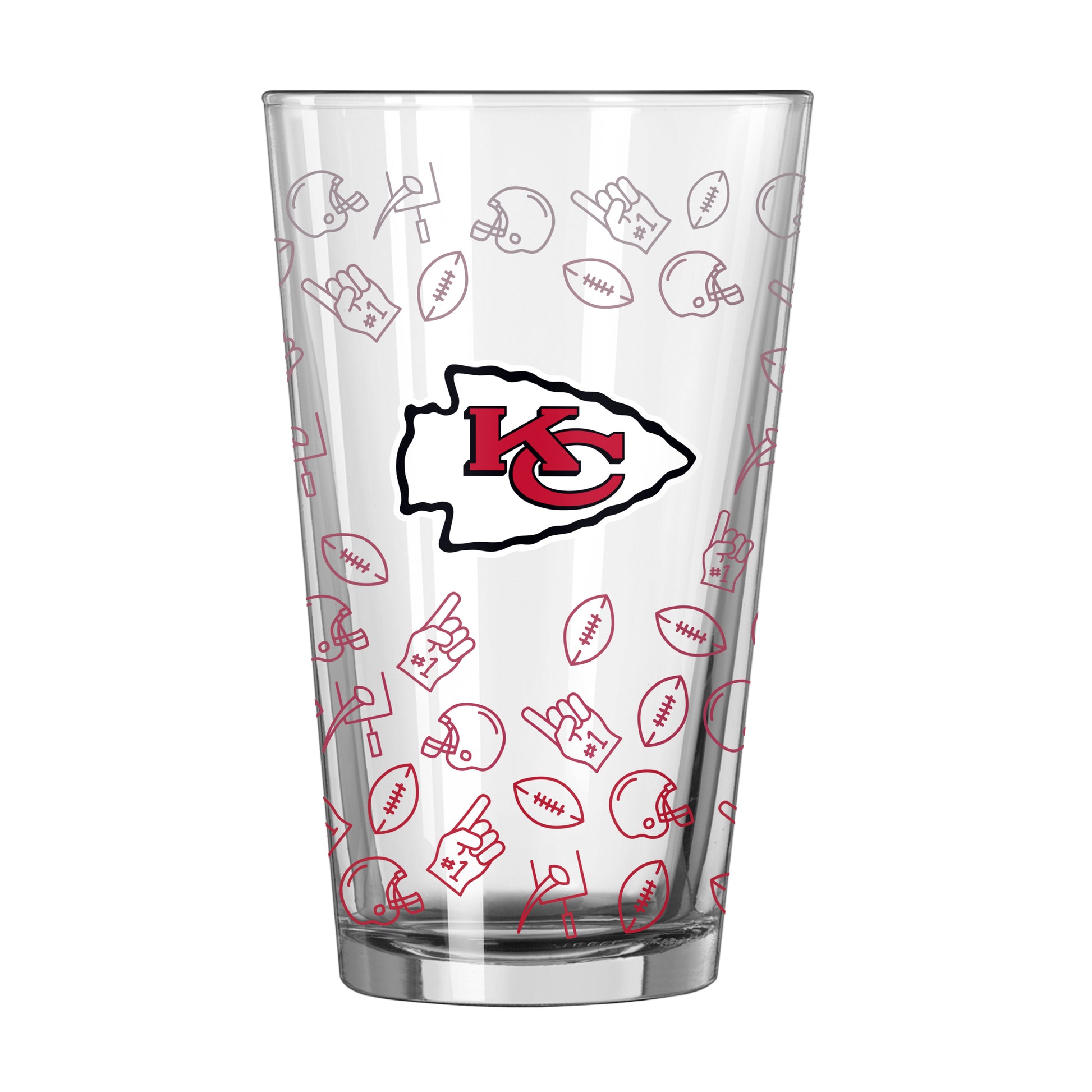 Kansas City Chiefs 16oz Ombre Playmaker Pint Glass