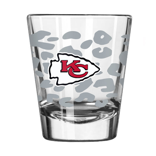 Kansas City Chiefs 2oz Leopard Shot Glass